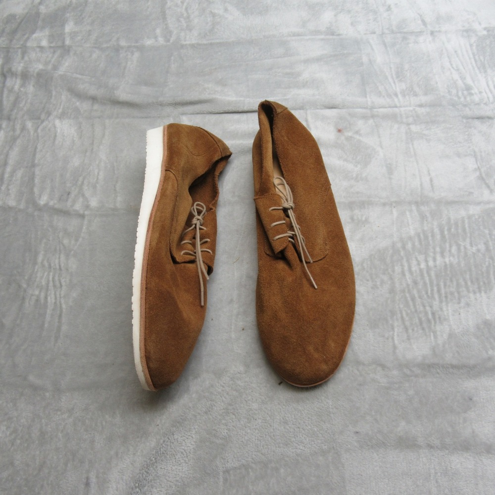 Nisolo Mens Shoes 11.5 Brown Suede Leather Oxford Lace Up Light Comfort NEW